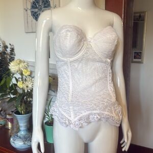 Elegant White Lace Bustier by goddess size 36D